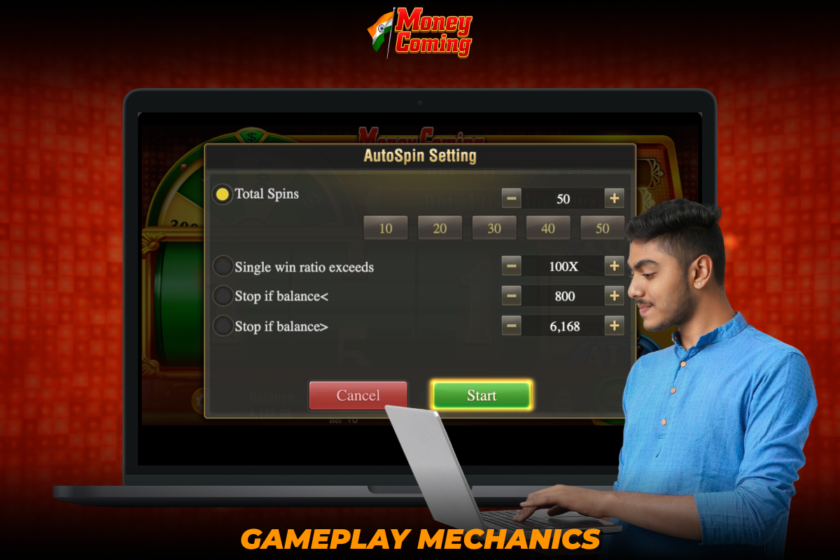 The gameplay of slot machine Money Coming is quite simple, making it easy and quick to understand this game