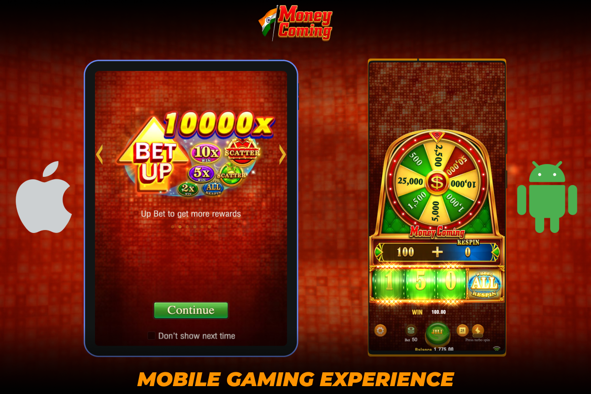Money Coming slot machine is available on both iOS and Android smartphones